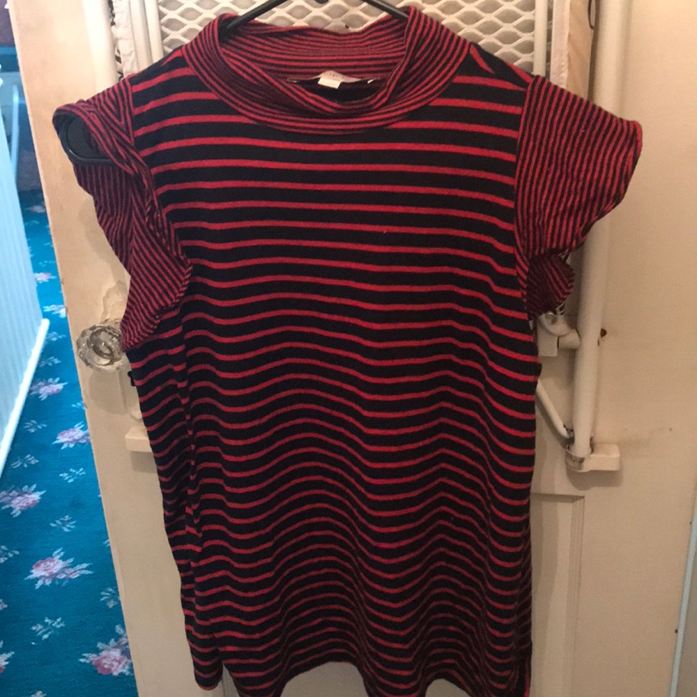 Striped Mockneck Top